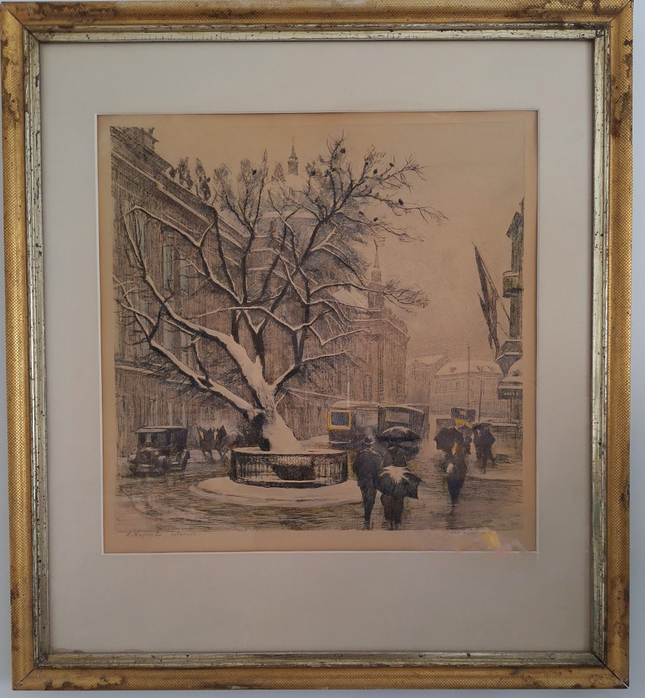 <div class="trix-content">
  <div>Lithographie coloriert. Otto Heinrich<br><br>Ein Baum der manches sah.<br>Eck Humboldstraße - Lange Brücke mit Bittschriftenlinde. <br>An der Stelle der heutigen Ruine des Palast Hotels befand sich ursprünglich eine Schokoladenfabrik von Miethe.<br>Später entstand dort das alten Potsdamern noc bekannte "Café Humboldt". <br>Hin und wieder rumpelte ein Pferdefuhrwerk oder eine Kutsche über das holperige Pflaster.<br>Die Bittschriftenlinde -gestützt- stand damals noch mit anderen Bäumen auf dem Bürgersteig.<br>Sie blieb trotz aller Zerstörungen erhalten und regelt nach wie vor den Verkehr an dieser vielbefahrenen Ecke,<br>Dem Haptzugang zur Stadt. BH</div>
</div>
